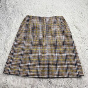 Vintage College Town of Boston Women's S Plaid Wool Mini Skirt Preppy Clueless